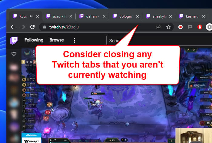 Twitch High CPU Usage Firefox