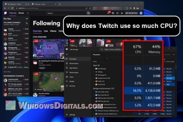 Twitch High CPU Usage on Firefox or Chrome