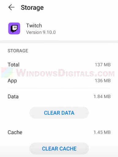 Twitch app infinite loading
