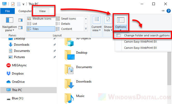 Unhide file name extensions Windows 10