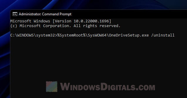 Uninstall OneDrive CMD or PowerShell