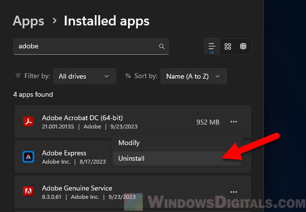 Uninstall and reinstall Adobe Software