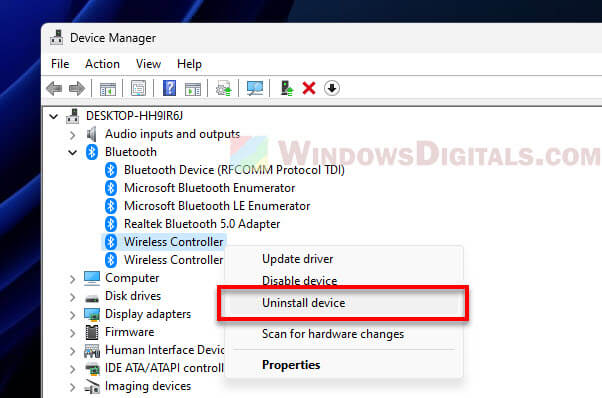 Uninstall and reinstall Bluetooth driver to clear its cache