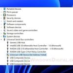 Unknown USB Device Set Address Failed Windows 11