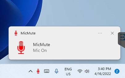 Unmute microphone hotkey Windows 11