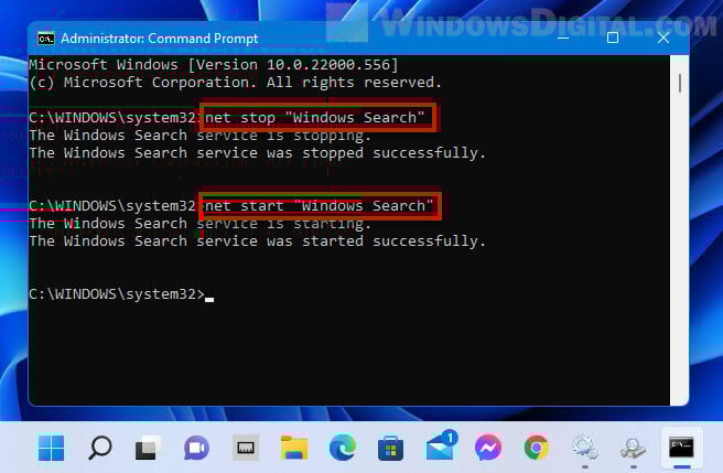 Unpause Search Indexing in Windows 11