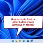 Unpin Chat from Windows 11 taskbar