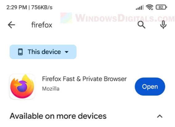 Update Firefox App on Android or iOS
