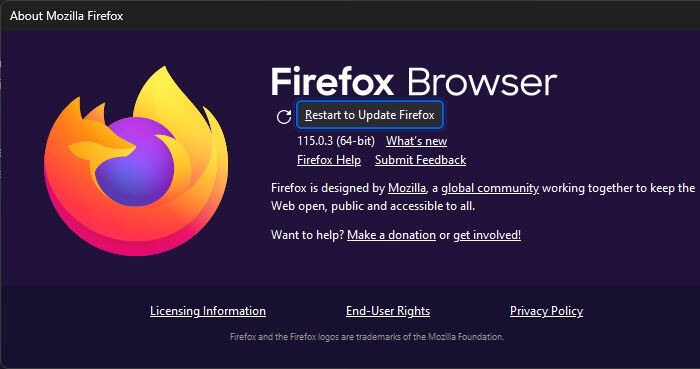 Update Firefox Browser