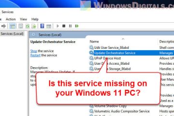 Update Orchestrator Service is Missing in Windows 11
