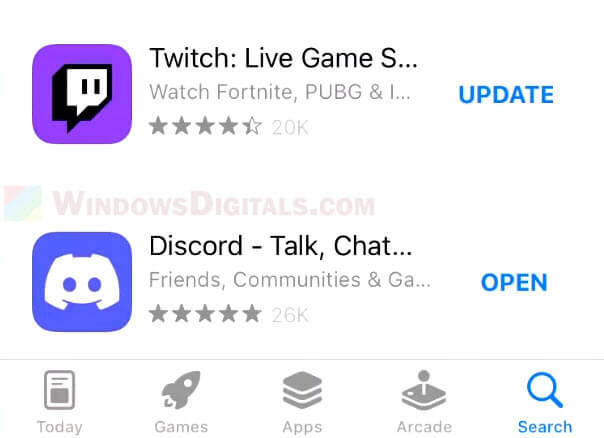 Update Twitch app on Android or iPhone
