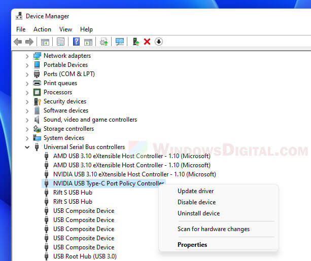 Update USB Type C Driver Windows 11