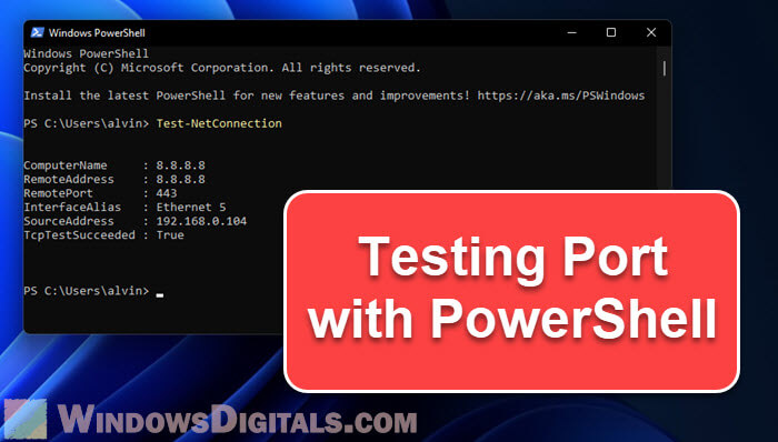 Using PowerShell to Test Port Connection Without Telnet