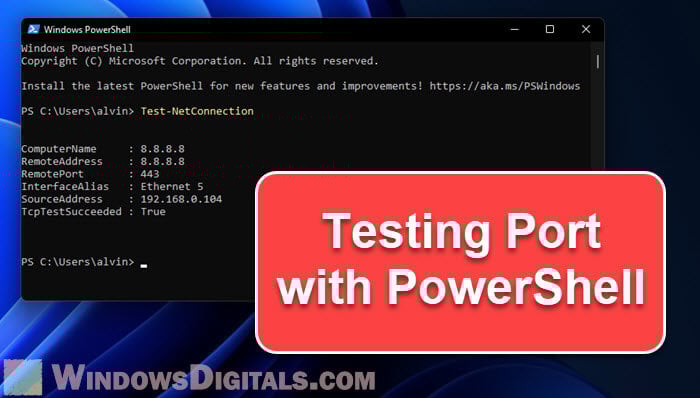 Using PowerShell to Test Port Connection Without Telnet