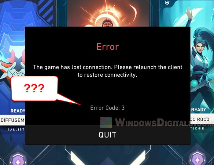VAL 3 Error Code in Valorant
