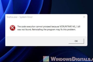 VCRUNTIME140_1.dll Not Found in Windows 11 or 10