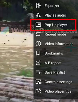 VLC Pop Out Player