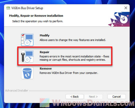 ViGEmBus Driver Not Installing