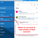 View Gmail inbox emails via Mail app in Windows 11
