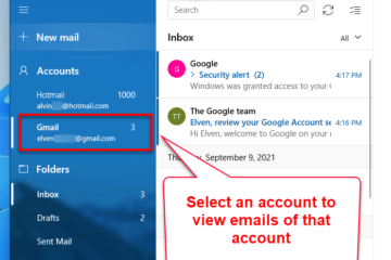 View Gmail inbox emails via Mail app in Windows 11