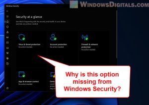 Virus and Threat Protection Missing in Windows 11