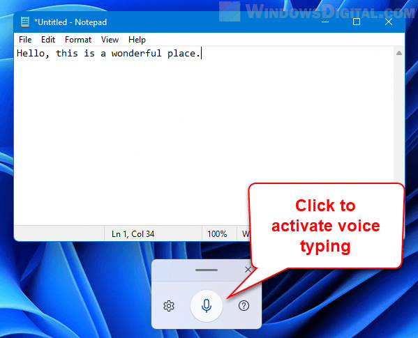 Voice type not working in Windows 11