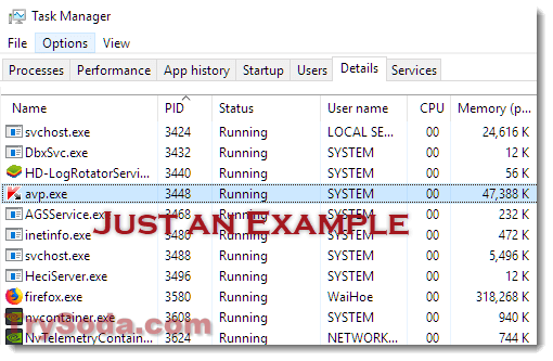 WMI Provider Host task manager