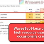 Wavessvc64.exe High CPU and Memory Usage in Windows 11