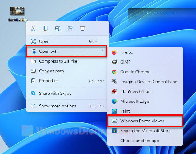 WebP Windows Photo Viewer Windows 11