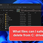 What Files Can You Delete from C Drive to Free Up Space