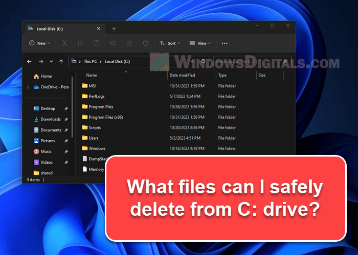 What Files Can You Delete from C: Drive to Free Up Space