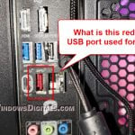 What do the Red USB Ports mean on my computer