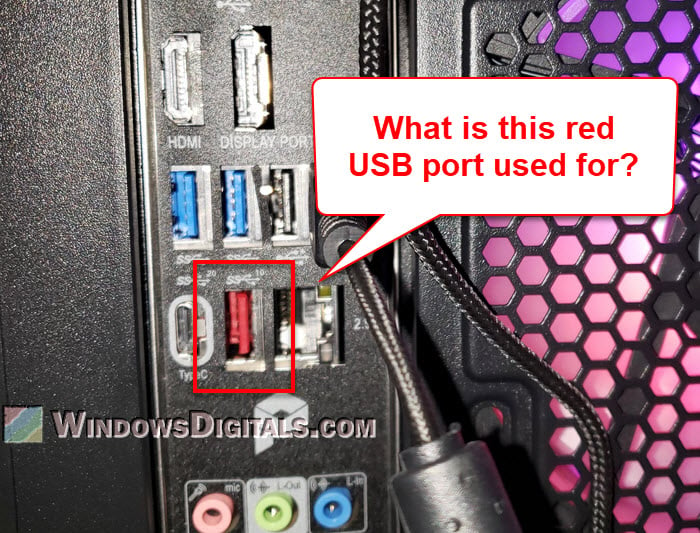 What do the Red USB Ports mean on my computer
