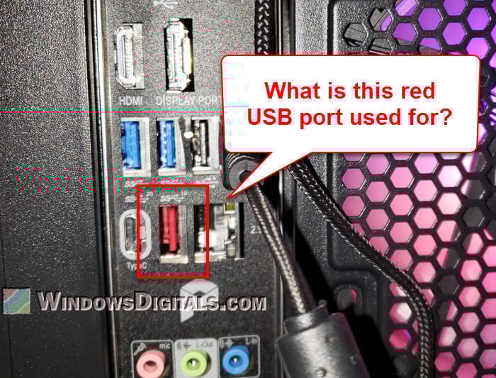 What do the Red USB Ports mean on my computer