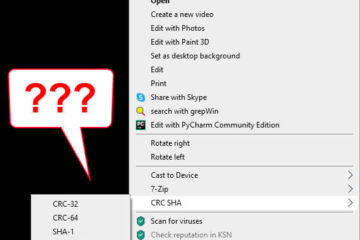 What is CRC SHA on right click menu in Windows 10