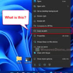 What is Copy as Path in Windows 11