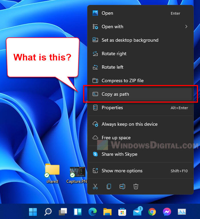 What is Copy as Path in Windows 11