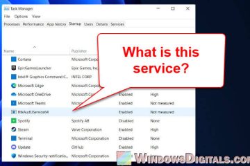 What is RtkAudUService64.exe on Startup