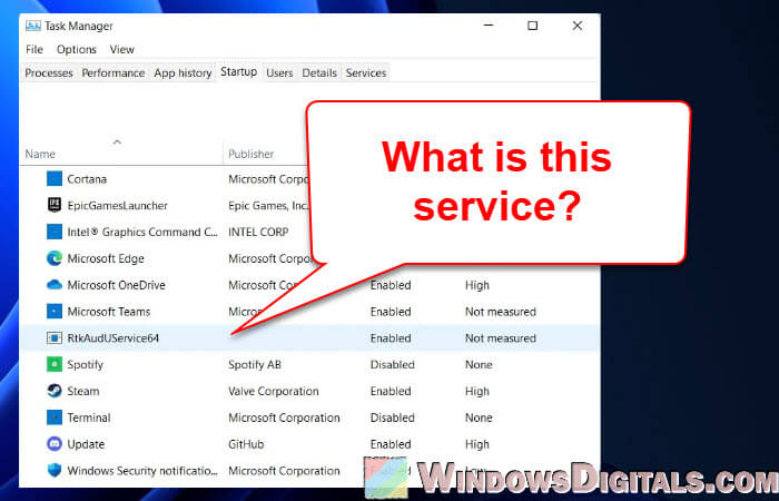 What is RtkAudUService64.exe on Startup