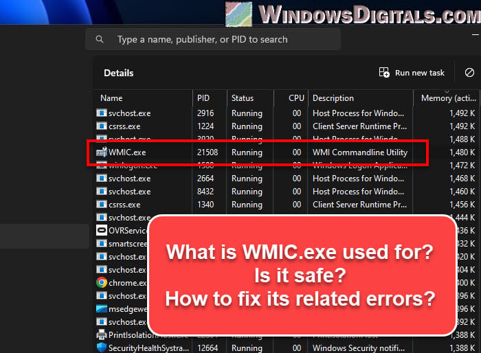 What is WMIC.exe, is it Malware and How to Fix its Errors