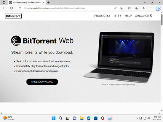What is BitTorrent Web