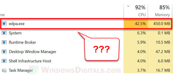 What is edpa.exe and Why is it Causing High CPU