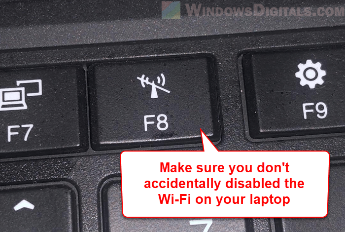 WiFi Button on Laptop