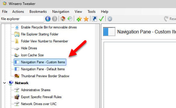 Winaero Navigation Pane Tweaks