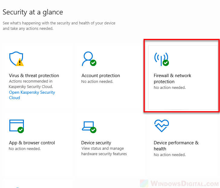 Windows 10 disable firewall notifications network protection