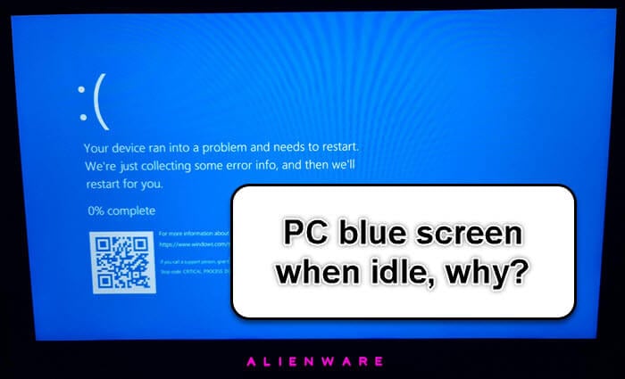 Windows 11 10 Computer Blue Screen When Idle