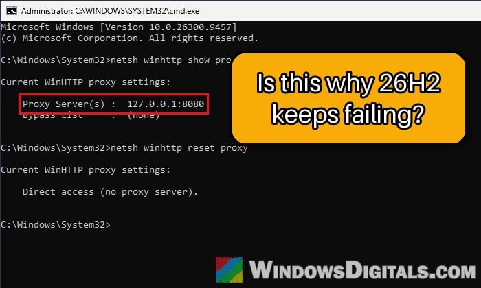 Windows 11 26H2 Update Fails with Error 0x80072efd