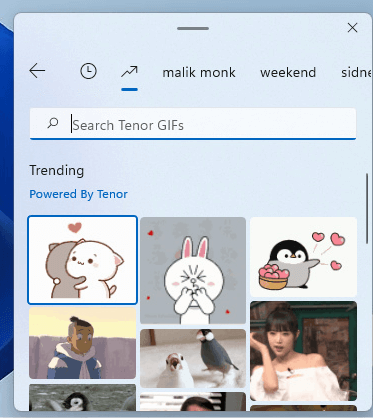 Windows 11 Clipboard Tenor GIFs