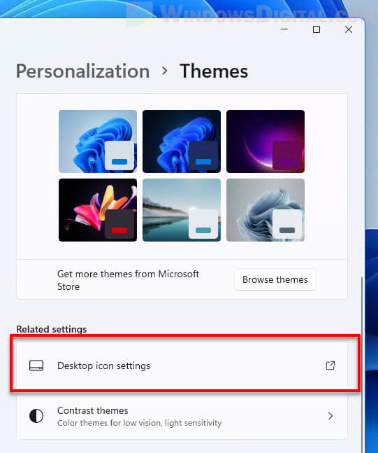 Windows 11 Desktop icon settings