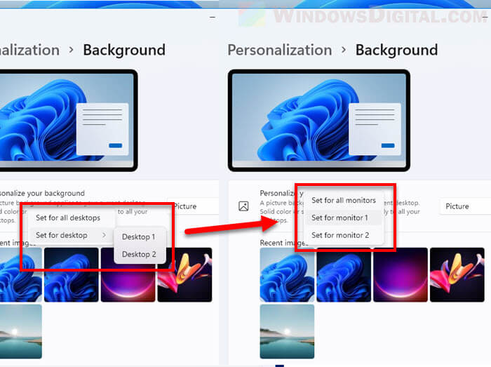 Windows 11 Different Wallpaper on Each Monitor Not Working